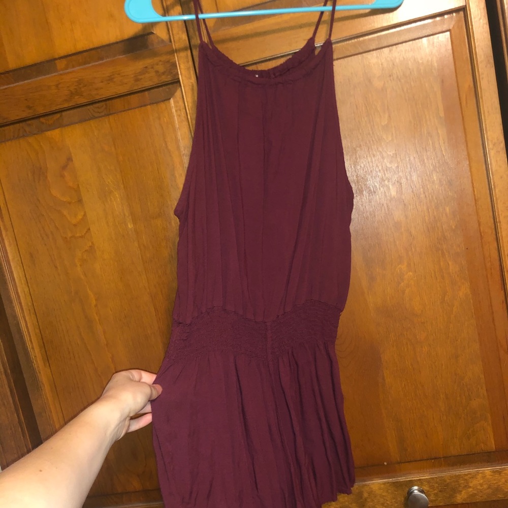 PacSun Romper Maroon Size Small High Neck - Picture 4 of 6